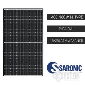 Panel fotowoltaiczny Saronic 480W Bifacial NType
